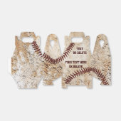 Gepersonaliseerde  honkbalpartij gunsten dozen bedankdoosjes (Uitgevouwen)