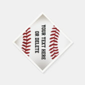 Gepersonaliseerde honkbalservetten met JOUW TEKST Servet (Hoek)