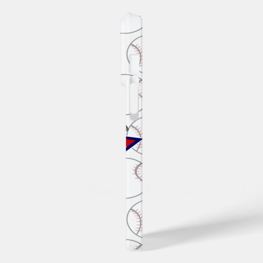 Gepersonaliseerde honkbalster en strepen Case-Mate iPhone case (Achterkant / Links)