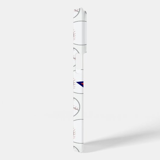 Gepersonaliseerde honkbalster en strepen Case-Mate iPhone case (Achterkant / Rechts)