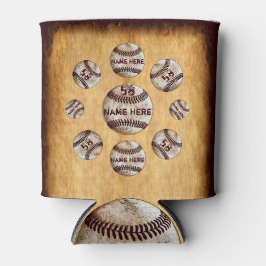  gepersonaliseerde honkbalteam geschenken, honkbal blikjeskoeler (Voorkant)