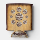  gepersonaliseerde honkbalteam geschenken, honkbal blikjeskoeler (Achterkant)