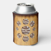  gepersonaliseerde honkbalteam geschenken, honkbal blikjeskoeler (Blikje Achterkant)