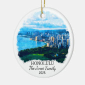 Gepersonaliseerde Honolulu Ornament, Hawaii Gift Keramisch Ornament (Links)