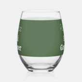 Gepersonaliseerde hoofd tuinier Sage Groene Tuin L Wijnglas Zonder Voet (Links)