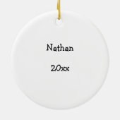 Gepersonaliseerde hoogste Pizza Keramisch Ornament (Achterkant)