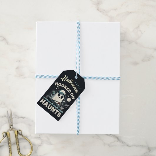 Gepersonaliseerde Hooked on Haunts cadeau label Cadeaulabel (Met Touw)