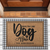 Gepersonaliseerde hoop dat je van hondenhaar buffe deurmat
