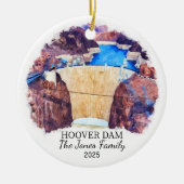 Gepersonaliseerde Hoover Dam Ornament, Nevada Ariz Keramisch Ornament (Voorkant)