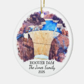 Gepersonaliseerde Hoover Dam Ornament, Nevada Ariz Keramisch Ornament (Links)