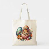 Gepersonaliseerde Hop & Hatch Schattige Paashaas 1 Tote Bag (Achterkant)
