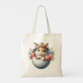 Gepersonaliseerde Hop & Hatch Schattige Paashaas 2 Tote Bag (Achterkant)
