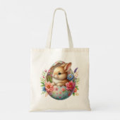 Gepersonaliseerde Hop & Hatch Schattige Paashaas 3 Tote Bag (Achterkant)