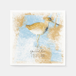 Gepersonaliseerde horevogelstrand ontvangen servet