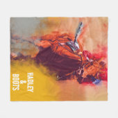 Gepersonaliseerde Horse Racing Custom Naam Deken (Voorkant (Horizontaal))