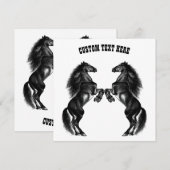 Gepersonaliseerde Horses Kaart met aangepaste teks (Voorkant / Achterkant)