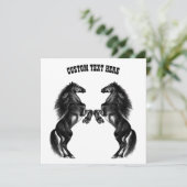 Gepersonaliseerde Horses Kaart met aangepaste teks (Staand voorkant)