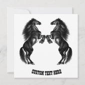 Gepersonaliseerde Horses Kaart met aangepaste teks (Achterkant)