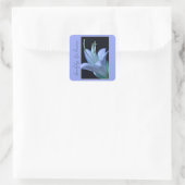 Gepersonaliseerde Hosta Lavendel Bloem Macro Foto Vierkante Sticker (Tas)