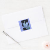 Gepersonaliseerde Hosta Lavendel Bloem Macro Foto Vierkante Sticker (Envelop)