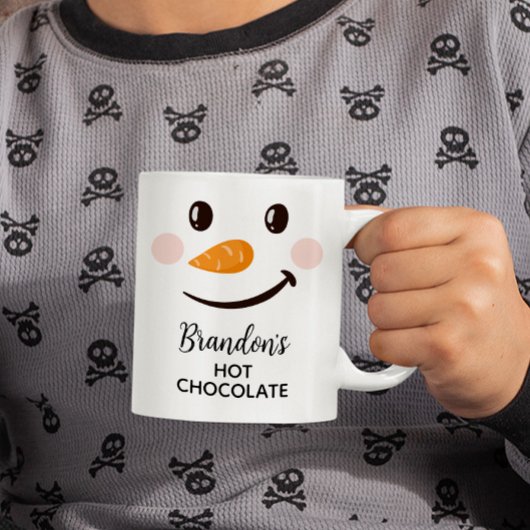 Gepersonaliseerde Hot Chocolate Snowman Kinder Koffiemok