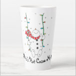 Gepersonaliseerde Hot Cocoa Mok Swinging Snowman<br><div class="desc">Gepersonaliseerde Hot Cocoa Mok Swinging Snowman met Christmas Lights Latte Mok Als je graag koffie een latte drink,  niet slechts een beetje,  dan is deze mok iets voor jou! Stijlvol en klaar voor uw aanpassingen,  het zal gemakkelijk een essentieel onderdeel van uw dag worden.</div>
