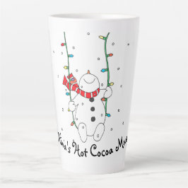 Gepersonaliseerde Hot Cocoa Mok Swinging Snowman