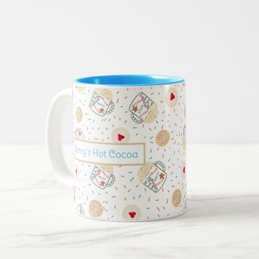 Gepersonaliseerde Hot Cocoa Mok voor jongen (Voorkant links)