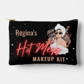 Gepersonaliseerde Hot Mess Make Up Accessoire Bag Etui (Voorkant)