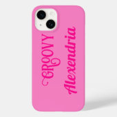 Gepersonaliseerde Hot Pink Case-Mate iPhone Case (Achterkant)