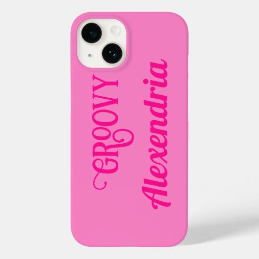 Gepersonaliseerde Hot Pink Case-Mate iPhone Case (Achterkant)