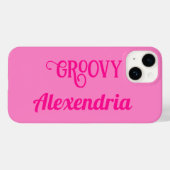 Gepersonaliseerde Hot Pink Case-Mate iPhone Case (Achterkant (horizontaal))