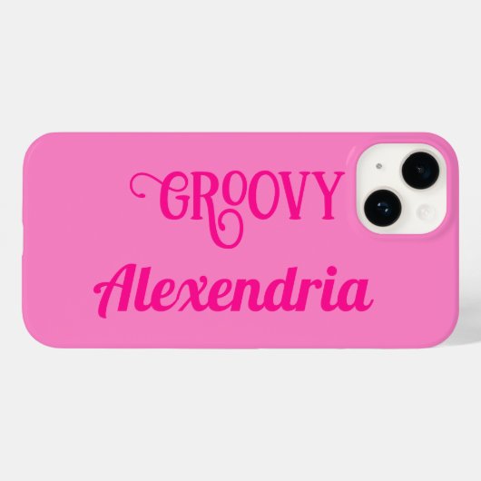 Gepersonaliseerde Hot Pink Case-Mate iPhone Case (Achterkant (horizontaal))