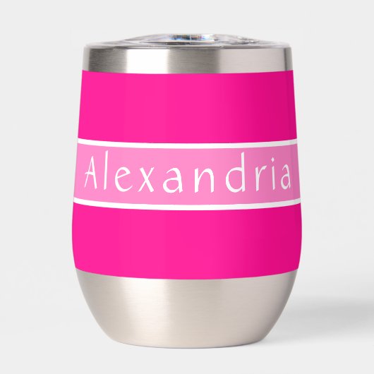 Gepersonaliseerde Hot Pink en Roze (Voorkant)