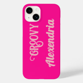 Gepersonaliseerde Hot Pink en Roze Case-Mate iPhone 14 Hoesje
