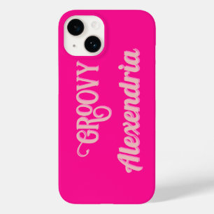 Gepersonaliseerde Hot Pink en Roze Case-Mate iPhone 14 Hoesje