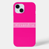 Gepersonaliseerde Hot Pink en Roze Case-Mate iPhone Case (Achterkant)