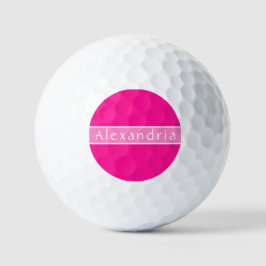 Gepersonaliseerde Hot Pink en Roze Golfballen