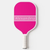 Gepersonaliseerde Hot Pink en Roze Pickleball Paddle (Achterkant)