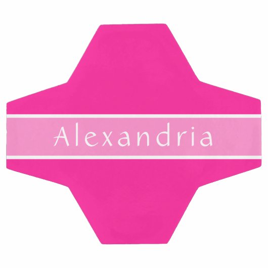 Gepersonaliseerde Hot Pink en Roze Voetbal (Enkel)