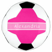 Gepersonaliseerde Hot Pink en Roze Voetbal (Voorkant)