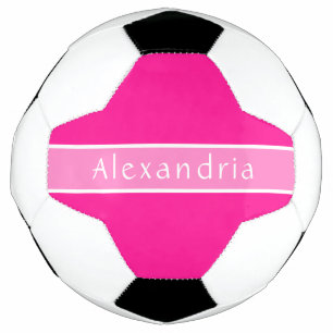 Gepersonaliseerde Hot Pink en Roze Voetbal