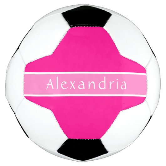 Gepersonaliseerde Hot Pink en Roze Voetbal (Voorkant)