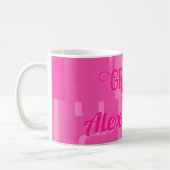 Gepersonaliseerde Hot Pink Koffiemok (Links)