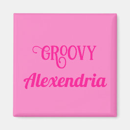 Gepersonaliseerde Hot Pink Magneet