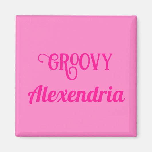 Gepersonaliseerde Hot Pink Magneet (Voorkant)