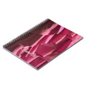 Gepersonaliseerde Hot Pink Ruffles Modern Patroon Notitieboek (Linkerzijde)