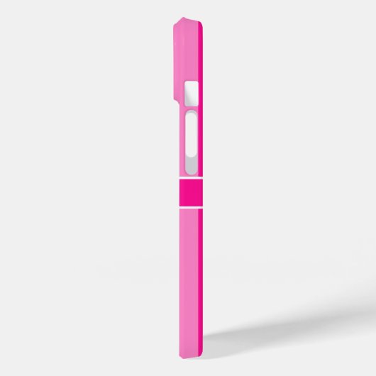 Gepersonaliseerde Hot Pink Stripes Case-Mate iPhone Case (Achterkant / Links)