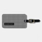 Gepersonaliseerde Houndstooth Bagagelabel Mannen h (Voorkant horizontaal)