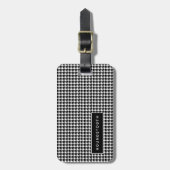 Gepersonaliseerde Houndstooth Bagagelabel Mannen h (Voorkant verticaal)